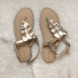 NWOT Girls Gold Sandals